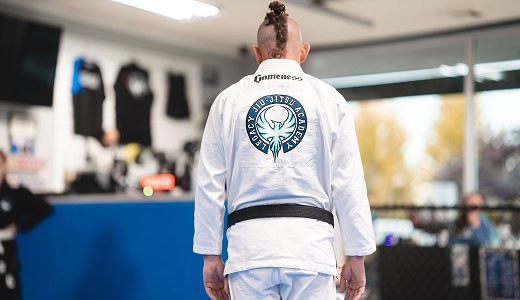 Brazilian Jiu-Jitsu student in gi practicing at Legacy Jiu-Jitsu Academy.